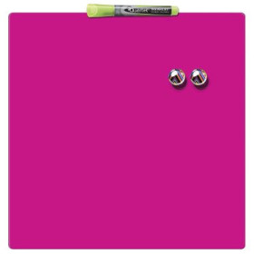 Tableau memo carre 360 x 360 mm Nobo, Rose