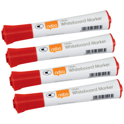 Marqueurs pour tableaux Blancs Glide, pointe ogive, Rouge, Boite de 10, Rouge
