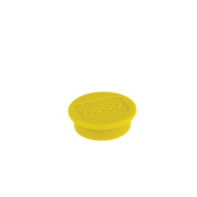 Aimants pour tableaux Blancs, Nobo, Jaunes, 13mm, pack de 10, Jaune