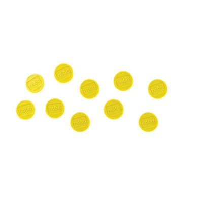 Aimants pour tableaux Blancs, Nobo, Jaunes, 24mm, pack de 10, Jaune
