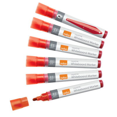 Marqueurs pour tableaux Blancs Liquid Ink, pointe ogive, Boite de 10, Rouge