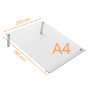 Mini tableau Blanc bloc-notes de bureau A4 Nobo incline en acrylique, Transparen
