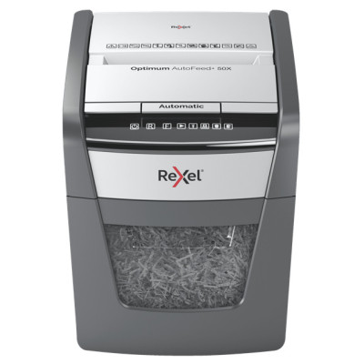 Destructeur de documents automatique 50X OPTIMUM Rexel AutoFeed+, Noir