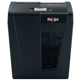 Destructeur de documents manuel X10 SECURE Rexel, Noir