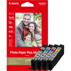 Canon ink 2052C004 CLI-581XL photo Value Pack BK C M Y + paper
