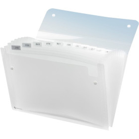 Trieur a soufflets 13 compartiments Rexel, Transparent