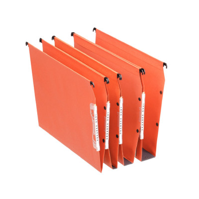 Dossier suspendu lateral armoire DUAL Esselte, fond V, Boite de 25, Orange