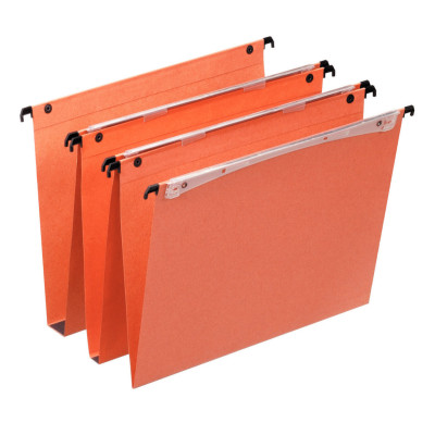 Dossier suspendu Vertical tiroir DUAL Esselte, fond V, Boite de 25, Orange