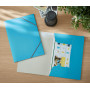 Chemise 3 rabats, A4 carton soft touch COSY Leitz, Bleu