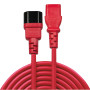 LINDY Rallonge secteur C14 vers C13, rouge, 0.5m