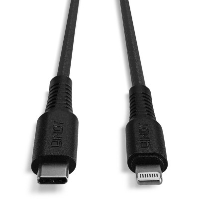 LINDY Câble renforcé USB type C vers Lightning, charge & synchro, 3m