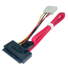 LINDY Câble SATA interne + alimentation (5V), 0.3m