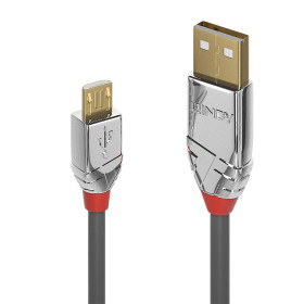 LINDY Câble USB 2.0 Type A vers Micro-B, Cromo Line, 3m