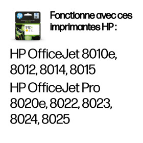 HP Cartouche Encre 912XL Yellow 825 pages