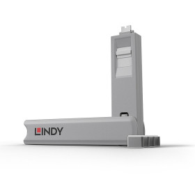 LINDY Bloqueur de port USB C, 4 pièces + clé, Blanc