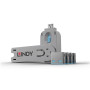 LINDY Bloqueur de port USB C, 4 pièces + clé, Bleu