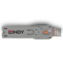 LINDY Clé pour bloqueur de port USB A, Orange