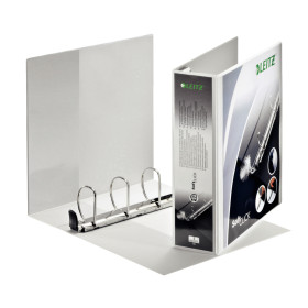 Classeur 4 anneaux personnalisable SOFTCLICK Leitz, Blanc Dos 80