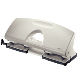 Perforateur de bureau 4 trous 2,5 mm en metal Leitz, Gris
