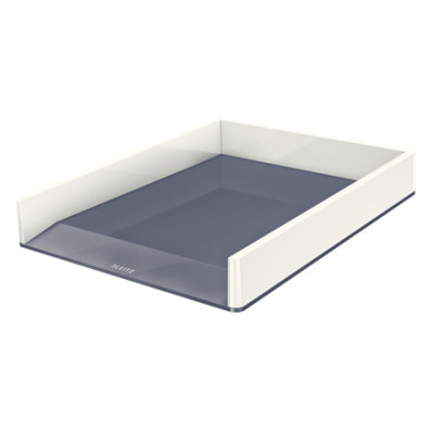 Corbeille a courrier Dual WOW Leitz, Blanc Gris
