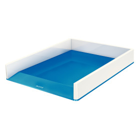 Corbeille a courrier Dual WOW Leitz, Blanc Bleu