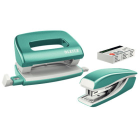 Set mini agrafeuse-perforateur, Leitz NeXXt WOW, Menthe