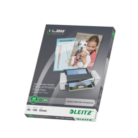 Pochette de plastification UDT A5, 80µ Leitz, Lot 100, Transparent