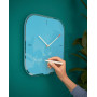 Horloge murale en verre COSY, Bleu