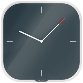 Horloge murale en verre COSY, gris