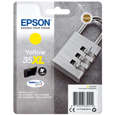 Epson ink T35944010 Singlepack yellow No.35XL DURABrite Ultra ink for WorkForce