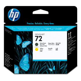 HP ink cartridge Printhead No.72 matt black + yellow ( C9384A )