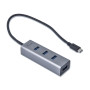 Hub USB 3.1 Metal Type C vers 4 ports USB 3.0 Type A