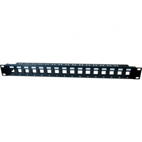 DEXLAN PANNEAU 1U 16 PORTS STP KEYSTONE AVEC SUPPORT CABLES