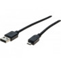 CORDON USB 2.0 A   MICRO B NOIR - 0,5 M