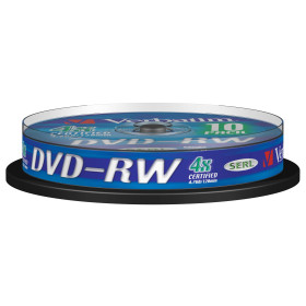 DVD-RW Verbatim - 4,7 Go 4x vitesse - cakebox 10 pièces