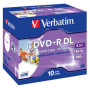 DVD+R DL Verbatim - 8,5 Go 8x vitesse double couche imprimable - jewelbox pack d