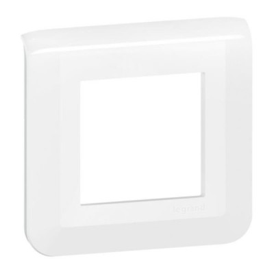 Plaque - 2 modules - Blanche - Legrand Mosaic - 078802