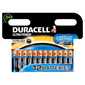Pack de 12 piles Duracell Ultra Power LR3 Micro AAA
