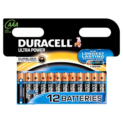 Pack de 12 piles Duracell Ultra Power LR3 Micro AAA