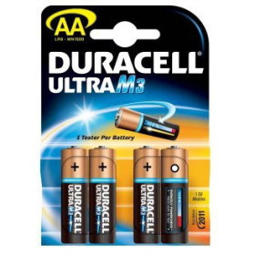 Pack de 4 piles Duracell Ultra Power LR6 Mignon AA LR6