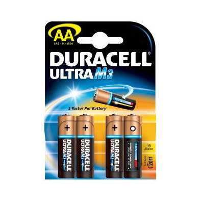 Pack de 4 piles Duracell Ultra Power LR6 Mignon AA LR6