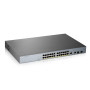 Zyxel switch 24 ports RJ45 Gbts Géré Mangeable + 2 SFP giga PoE+ (375 W)