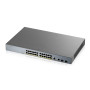 Zyxel switch 24 ports RJ45 Gbts Géré Mangeable + 2 SFP giga PoE+ (375 W)