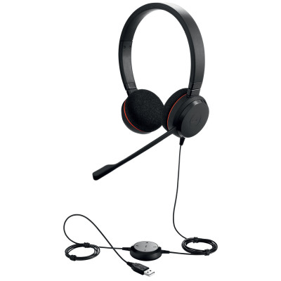 JABRA Micro casque Evolve 20 MS Duo USB-A - Mousse