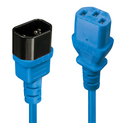 LINDY Rallonge secteur C14 vers C13, bleu, 0.5m