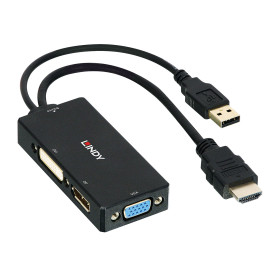 LINDY Convertisseur HDMI vers DisplayPort, DVI et VGA