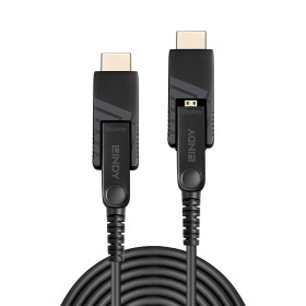 LINDY Câble 70m Micro-HDMI 4K60 Hybride Fibre Optique, Connecteurs HDMI & DVI fo