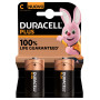 Pack de 2 piles Battery Duracell Alkaline Plus Extra Life MN1400 LR14 Baby C