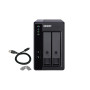 QNAP TR-002 Boîtier de disques de stockage Boîtier disque dur SSD Noir 2.5 3.5"