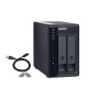 QNAP TR-002 Boîtier de disques de stockage Boîtier disque dur SSD Noir 2.5 3.5"